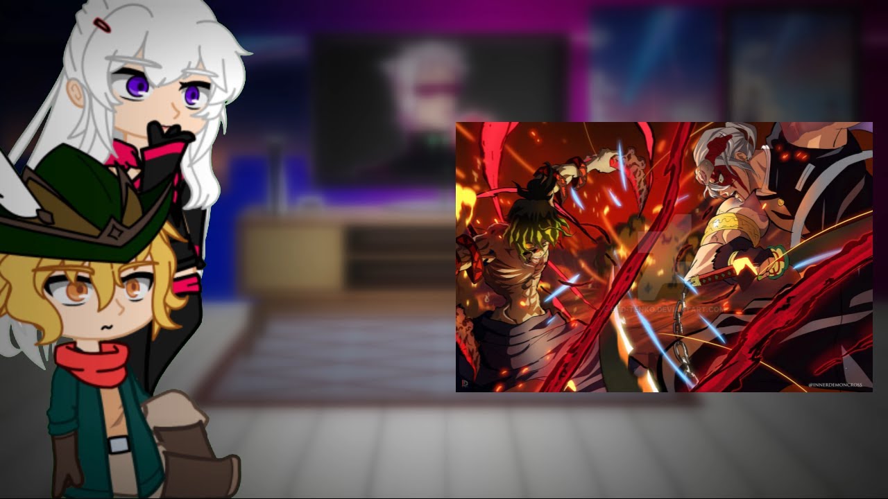 Danmachi react to Uzui Tengen || Bell as Uzui || EN/BR || GCRV || PT2/3