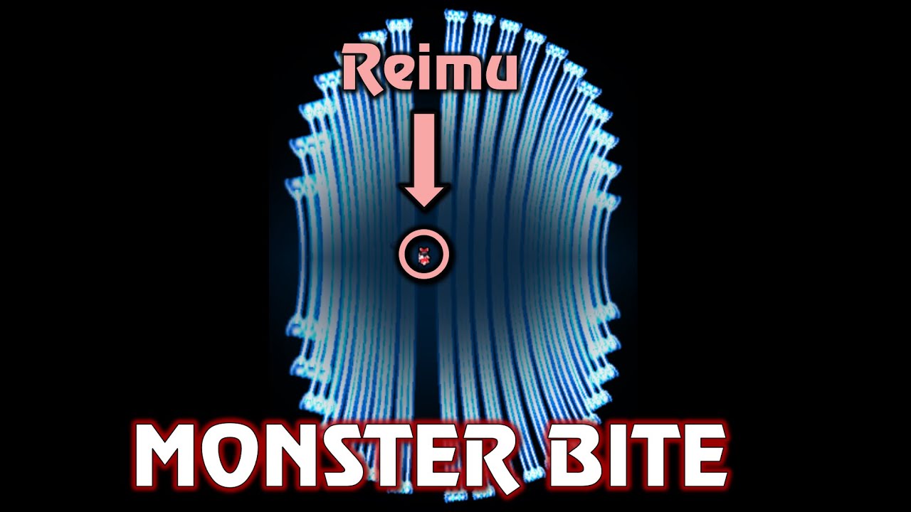 Reimu inside monster mouth