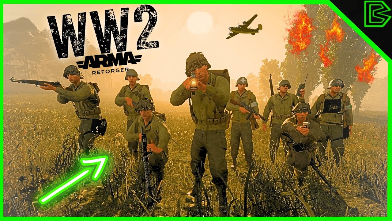 Штурм пляжей в Arma Reforger WW2...