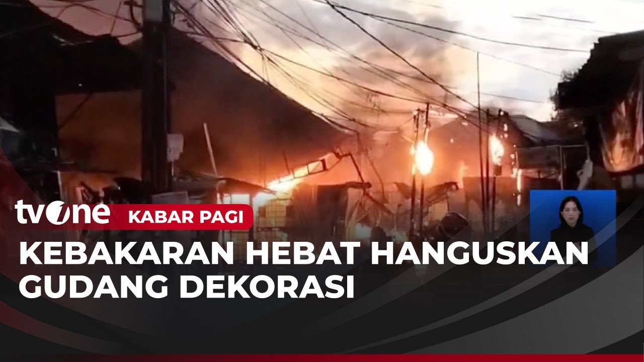 Kebakaran Hebat Melanda Gudang Dekorasi dan Gudang Tekstil di Tangsel | Kabar Pagi