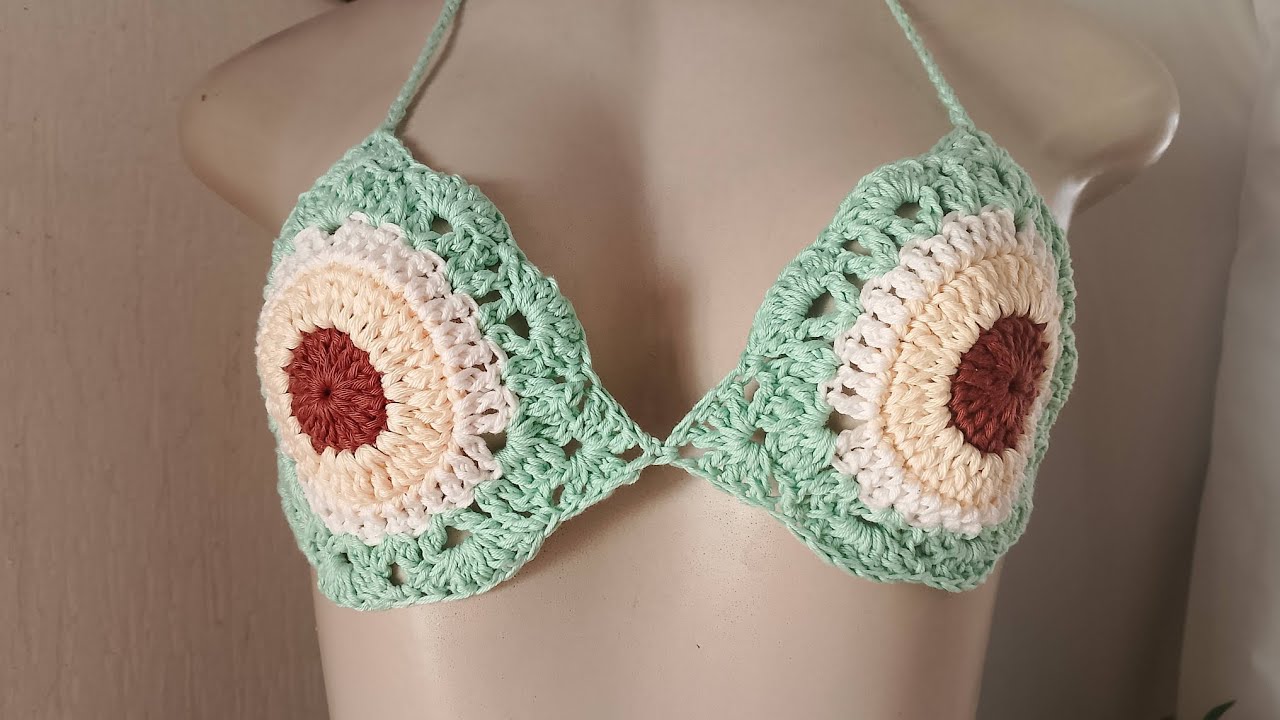 Top/biquíni de crochê (super fácil e rápido)