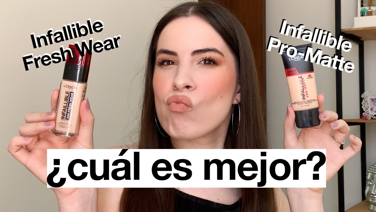 ¿CUÁL BASE ES MEJOR PARA PIEL MIXTA? L'Oreal Infallible Pro-Matte VS Fresh Wear  | lefty