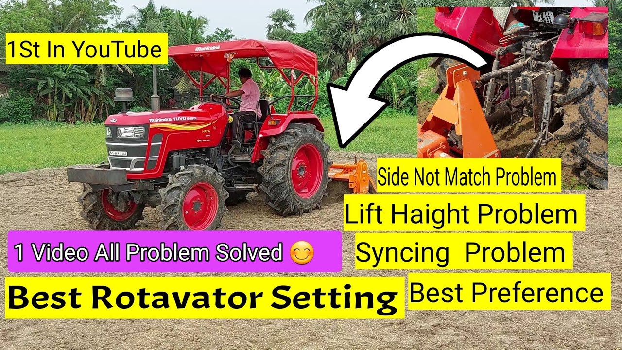 Tractor Best Rotavator Setting | All Problem Solved !!! 😊