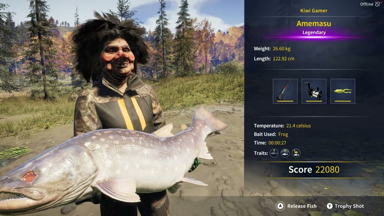 Легендарная рыба Амемасу Камуибецу, заповедник COTW The Angler, 27 ноября 2025 г.