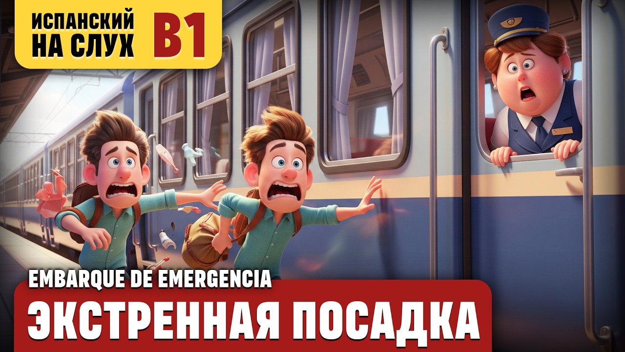 Экстренная посадка. Весёлый рассказ (уровень B1). Испанский на слух.