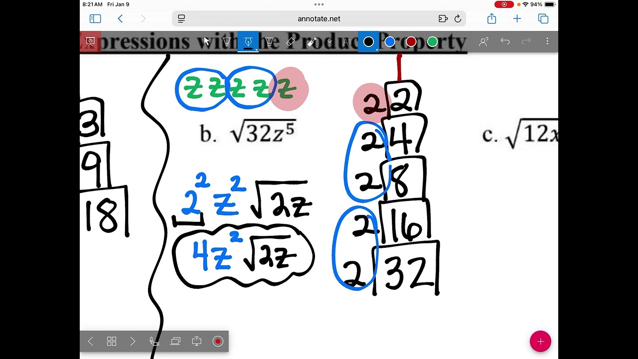 1/9 IM3 4.5 Multiplying radicals