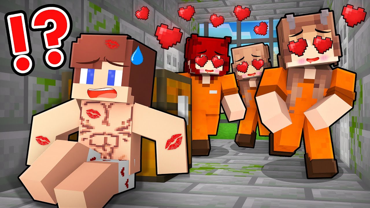 Prisoner JJ has a lot of Crazy Fans Girl - Minecraft Animation with Mikey is Prison