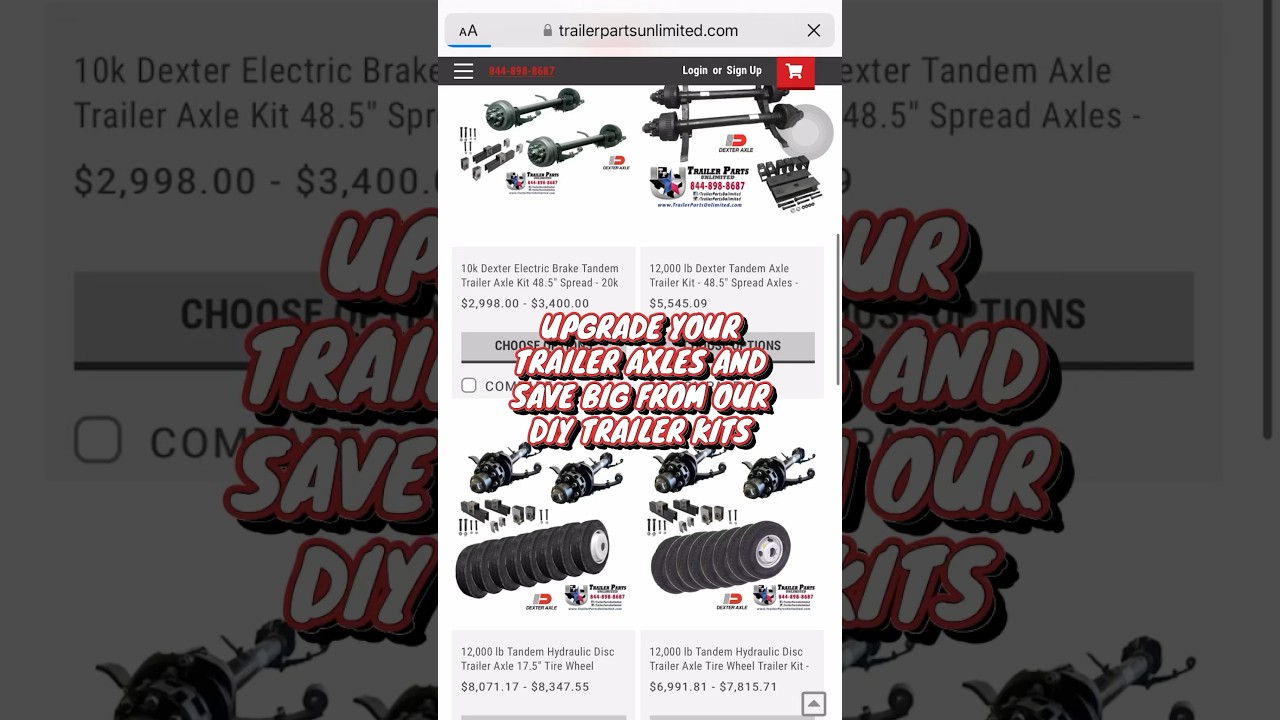 Revamp Your Trailer: Our DIY AXLE Upgrade KITS ARE All You Need UPGRADE AND SAVE FROM OUT DIY KITS