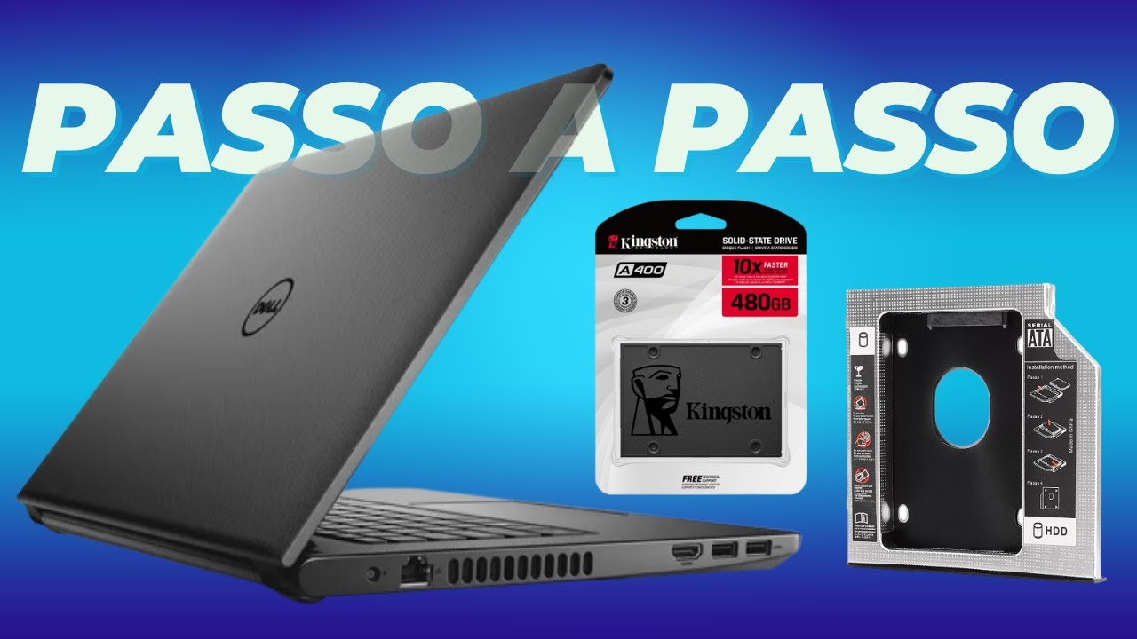 Notebook Dell Inspiron | Instalação SSD 480GB no CADDY