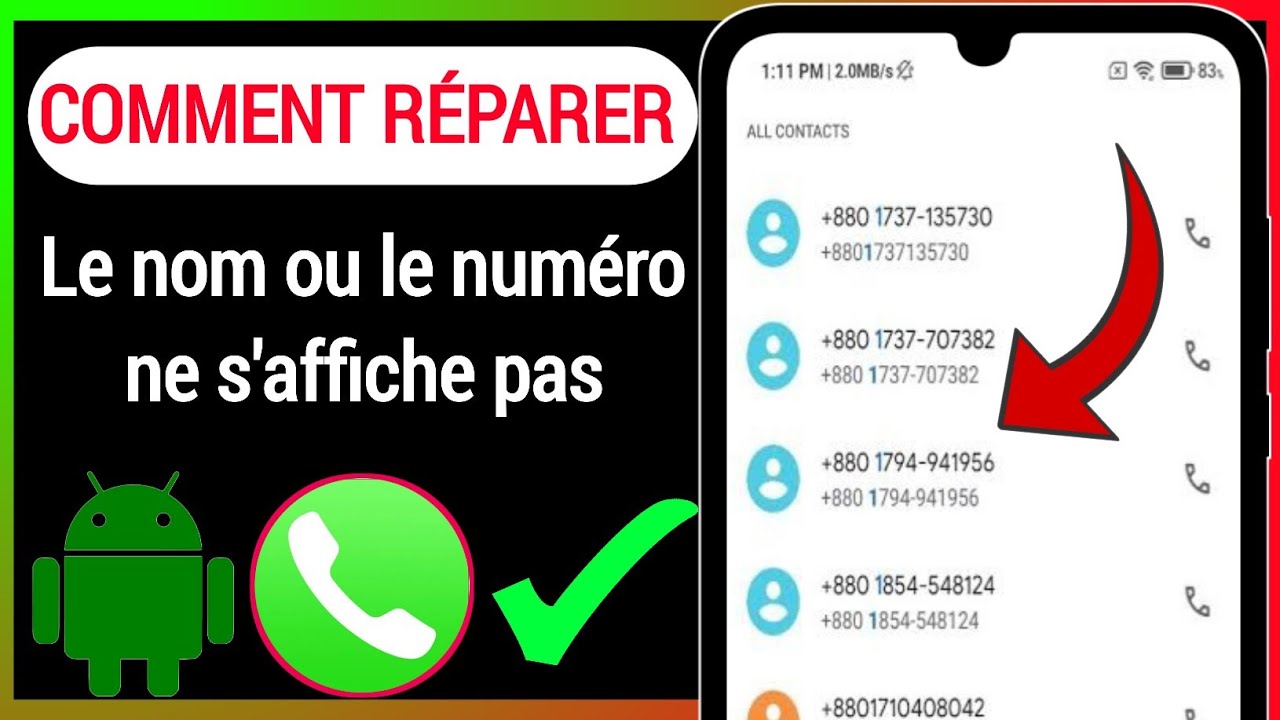 COMMENT RÉPARER Le nom du contact ne s'affiche pas dans le journal des appels