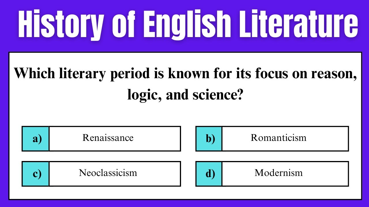 History of English Literature Quiz | Literature Quiz