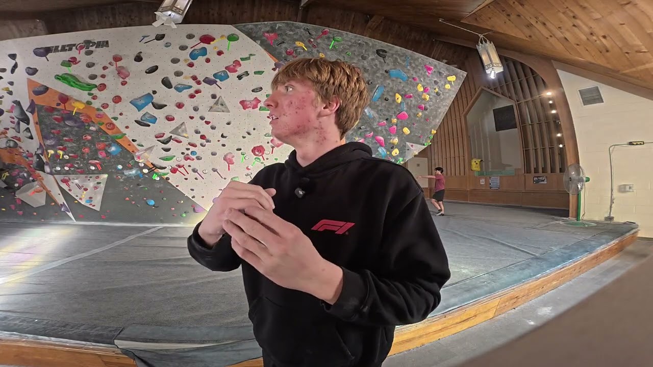 Flashing v3 and v4 at my climbing gym