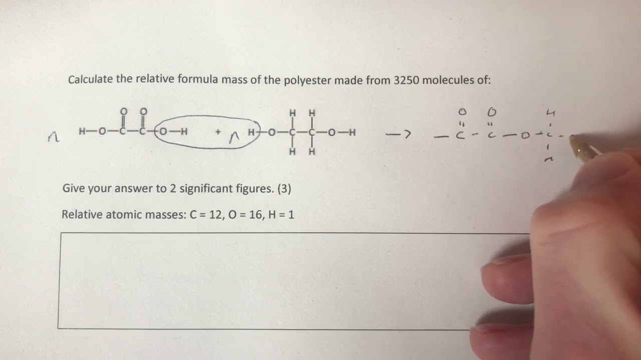 Revision question - formula mass condensation polymerisation