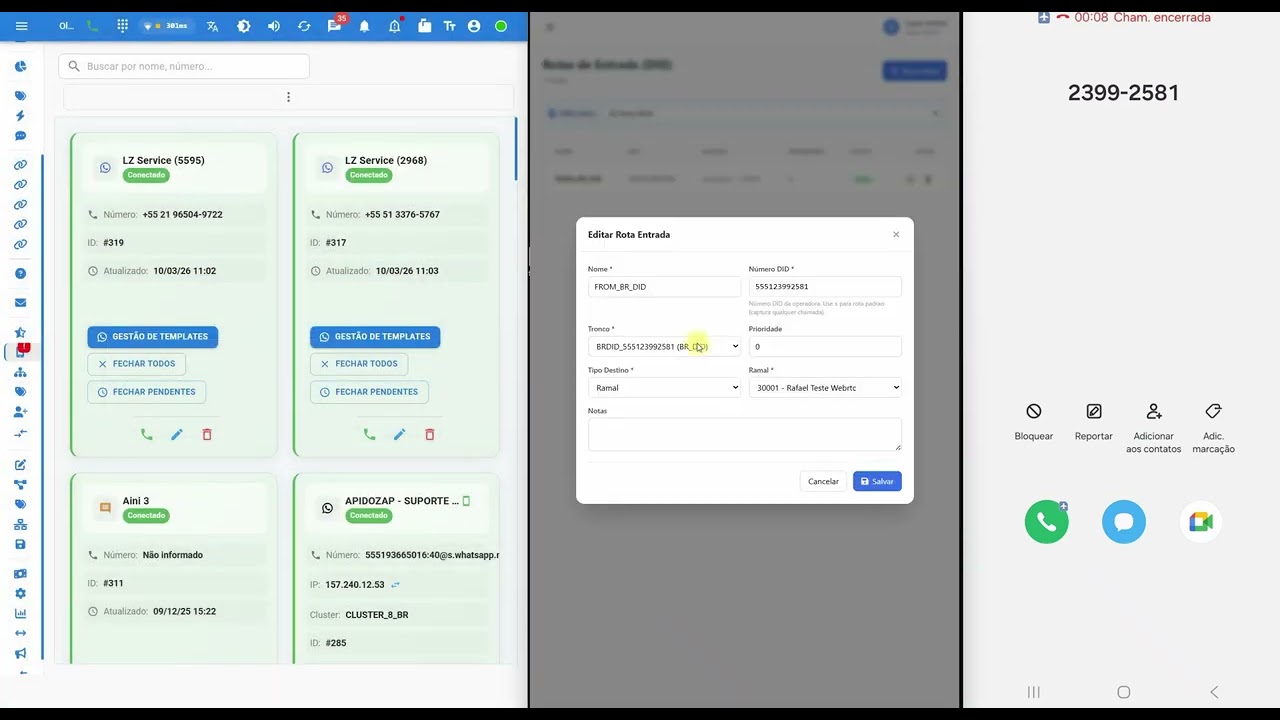 Ligação por WhatsApp QRCode, CloudAPI e SIP Trunk