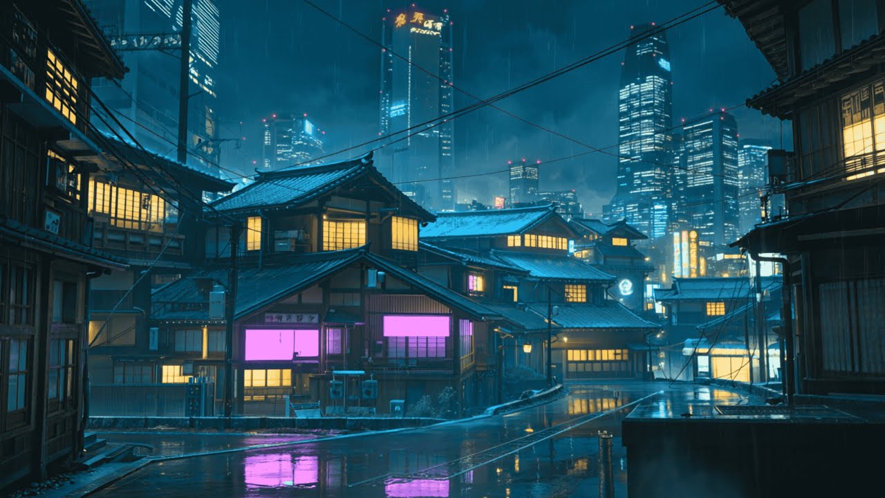 Cyberpunk City in the Rain | Lofi Chill & Relax