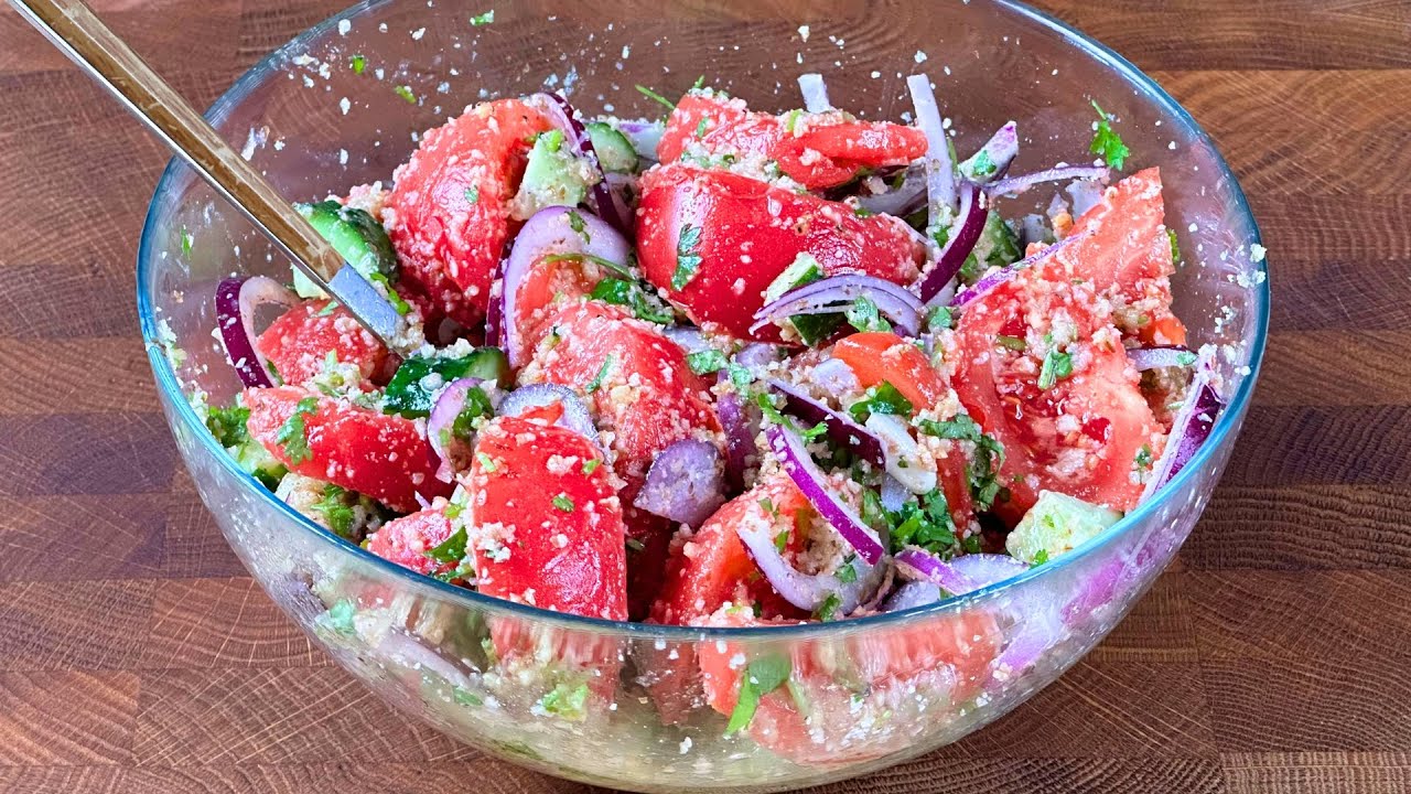 🇬🇪 Vegetable GEORGIAN SALAD with walnuts ❗️ Easy and very tasty recipe ❗️