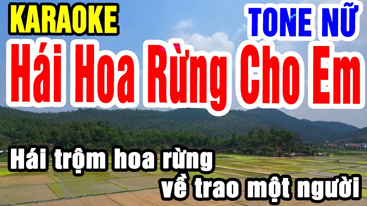 Karaoke Hái Hoa Rừng Cho Em Tone Nữ Nhạc Sống gia huy beat