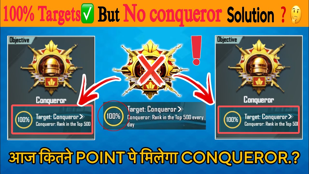 🇮🇳100% Target Complete But No Conqueror Why❓🥺 Solution ❓🤔 | Conqueror RankPush 🔥Best Tips & Tricks✅
