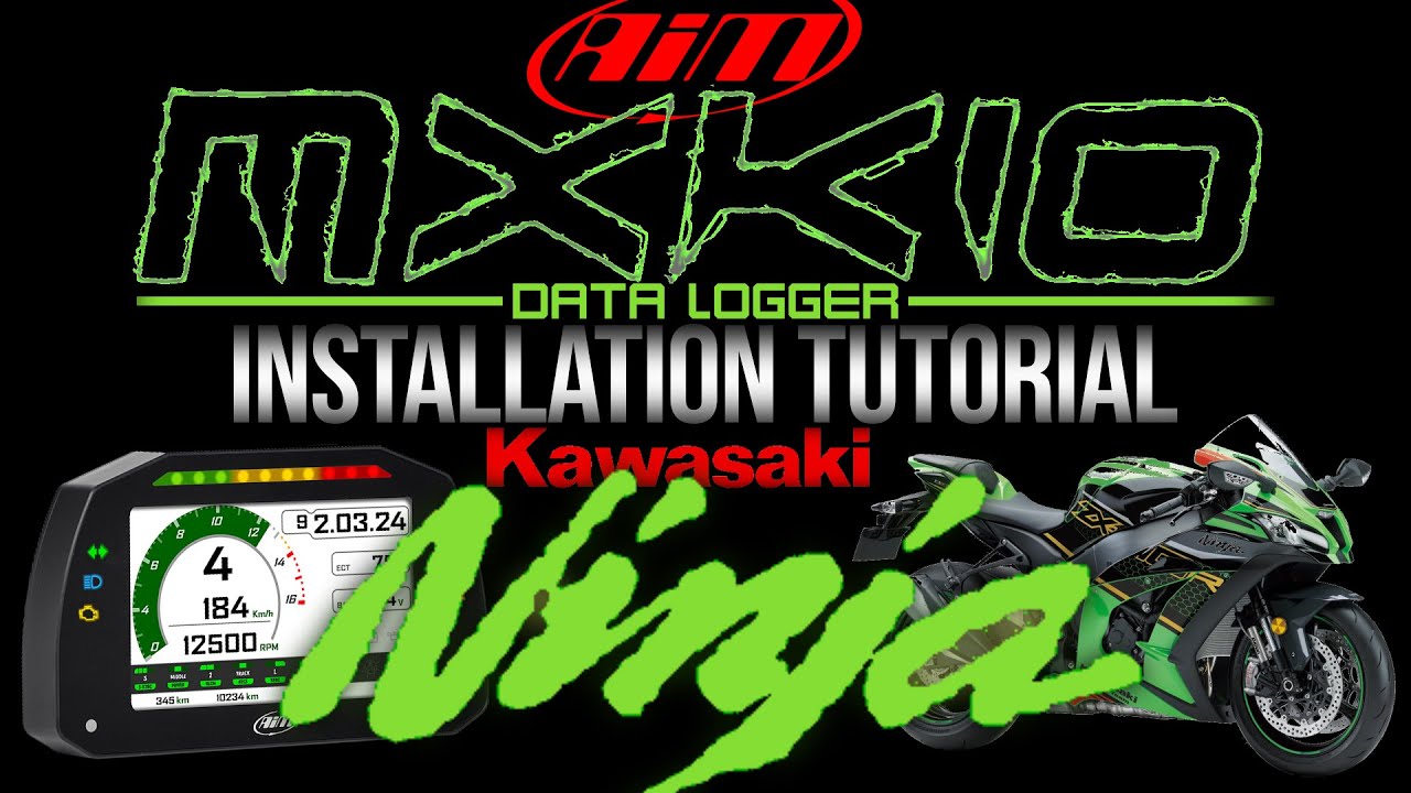 HOW TO: Install AIM MXK10 Kawasaki Ninja ZX 10R Plug & Play Dash Logger Tutorial