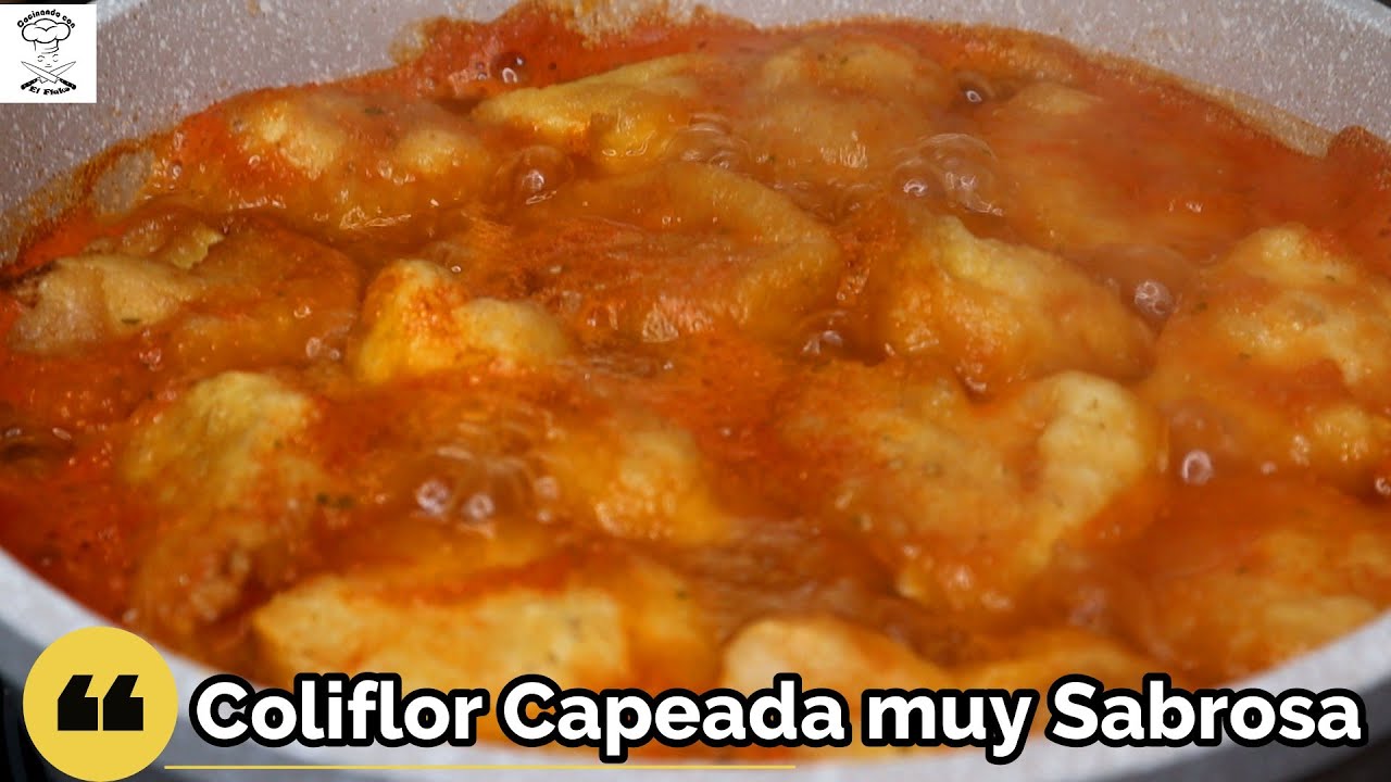 Haz Coliflor de esta manera capeada en Salsa de Tomate
