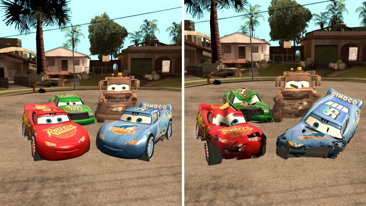 SUPER SPEED Realistic Crash Testing in Los Santos | Lightning McQueen & MORE! | GTA SA