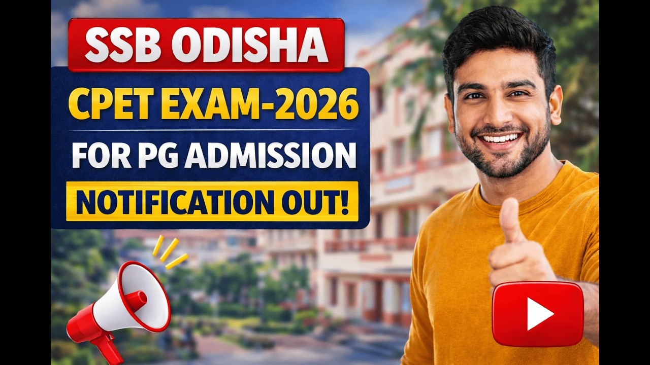CPET 2026 Entrance Notification Out | Higher Education Department | Odisha PG Admission Update
