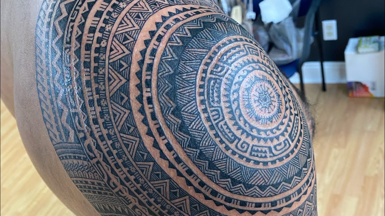 Sun | design | freehand tattooing | tatau | samoa | polynesian @samoanmiketatau