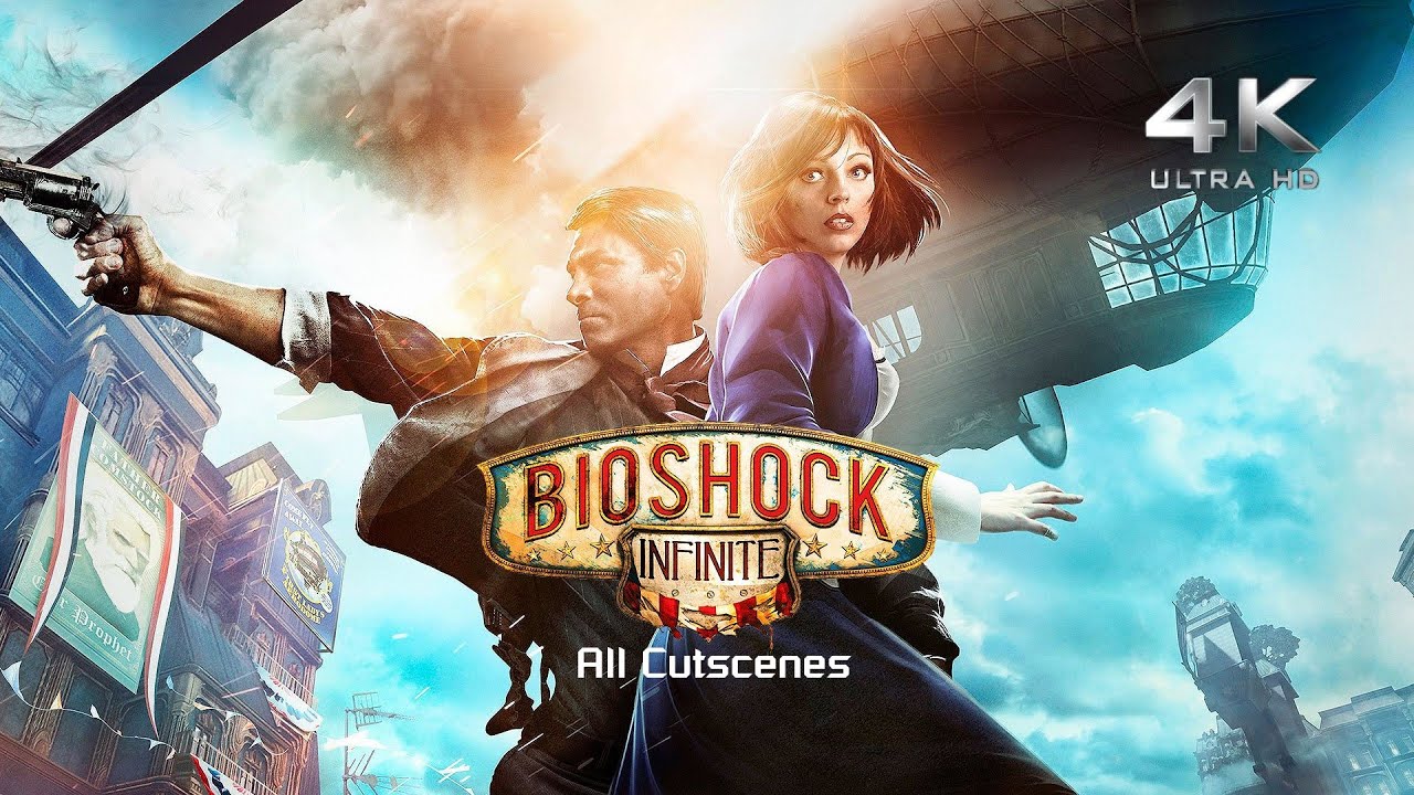 【生化奇兵 無限之城 電影剪輯版】Bioshock Infinite All Cutscenes (Game Movie)《中文字幕 英文配音 4K》