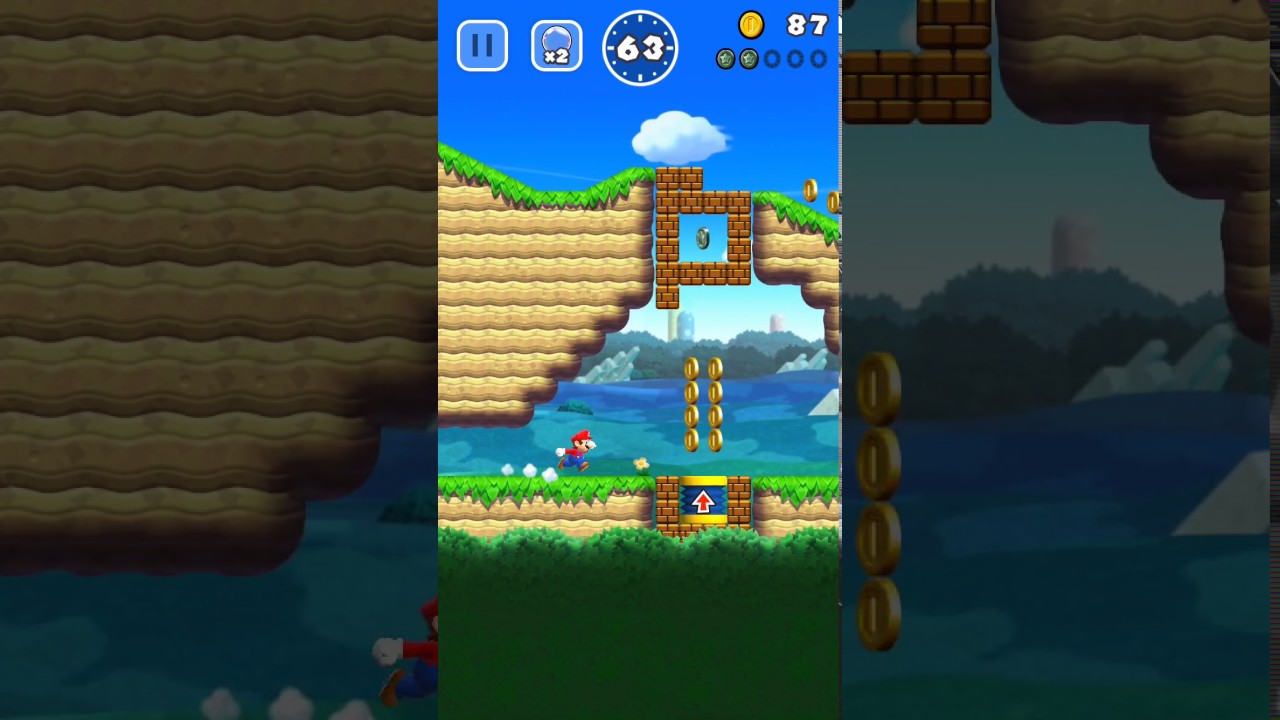 Super Mario Run 4-2 Slope to Success Black Coins