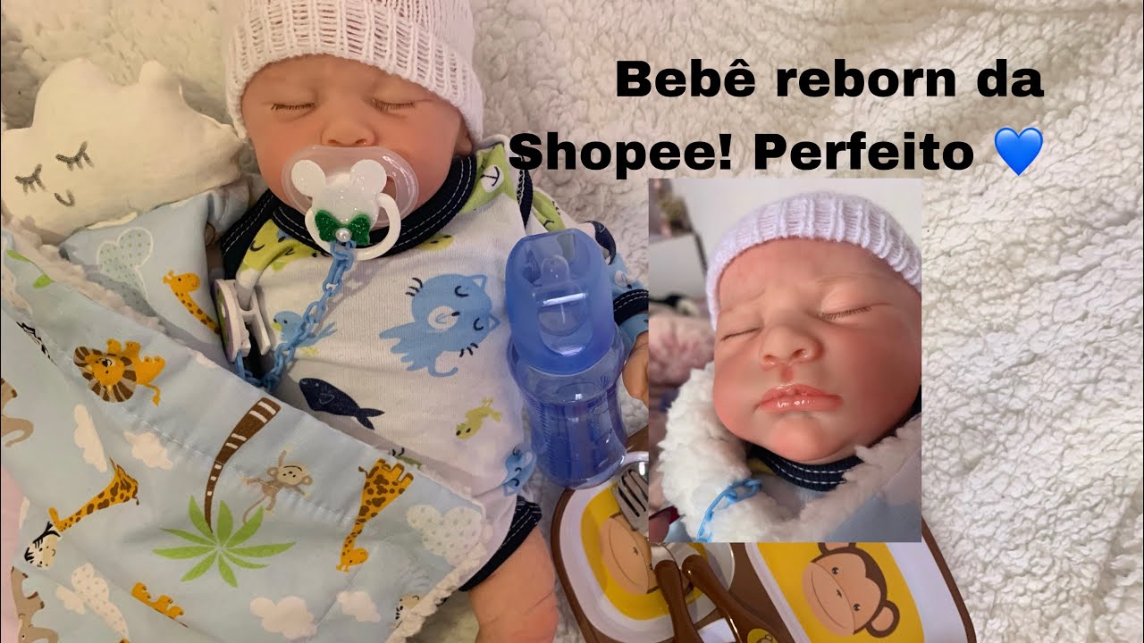 Bebê Reborn realista e barato da Shopee!enxoval da shopee