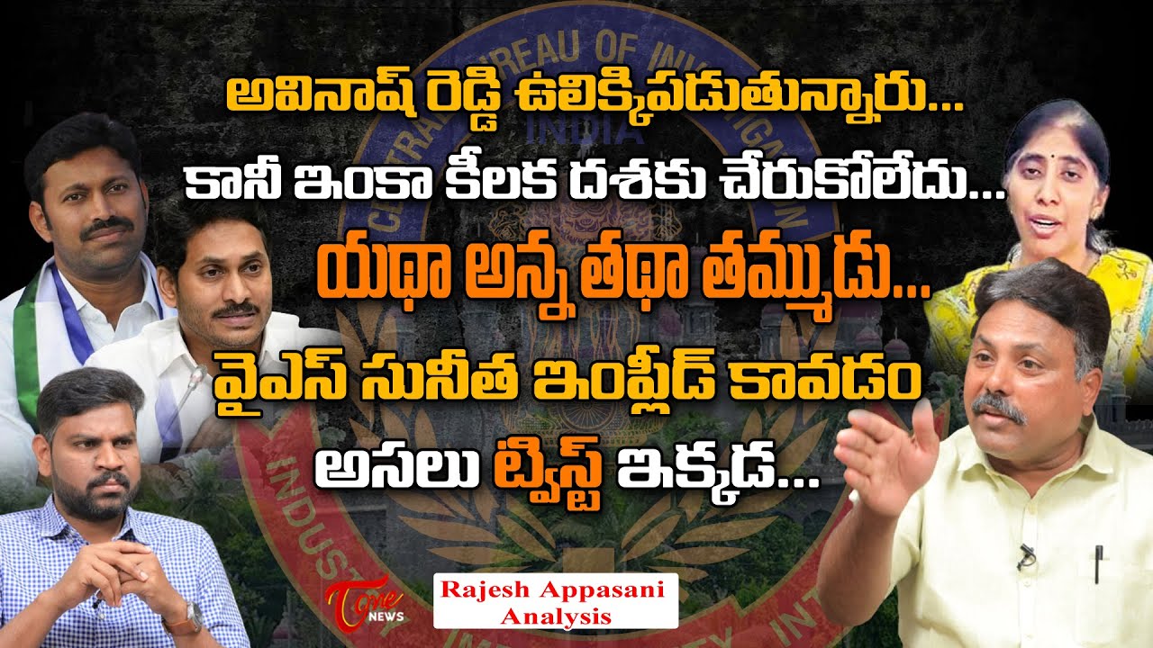 Appasani Rajesh Analysis: MP Avinash Reddy CBI Enquiry | YS Sunitha shock to Avinash Reddy