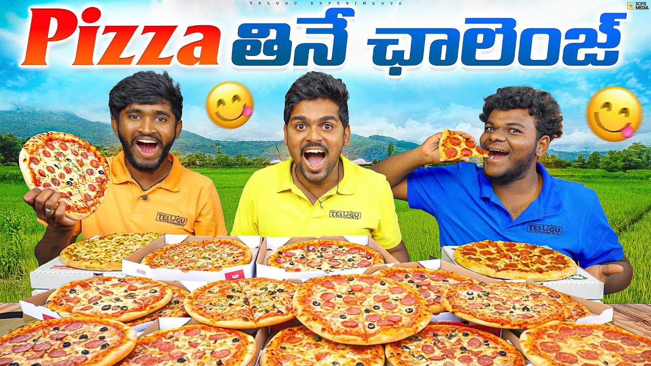 Spicy Chicken Pizza 🌶️ With Punishment 🥵 Telugu Experiments
