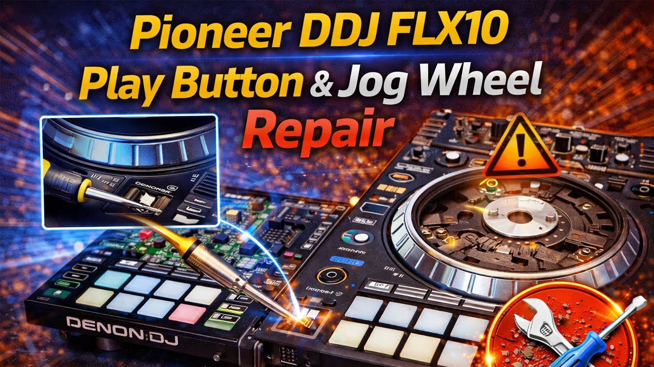 Ремонт кнопки воспроизведения и джог-колеса Pioneer DDJ FLX10