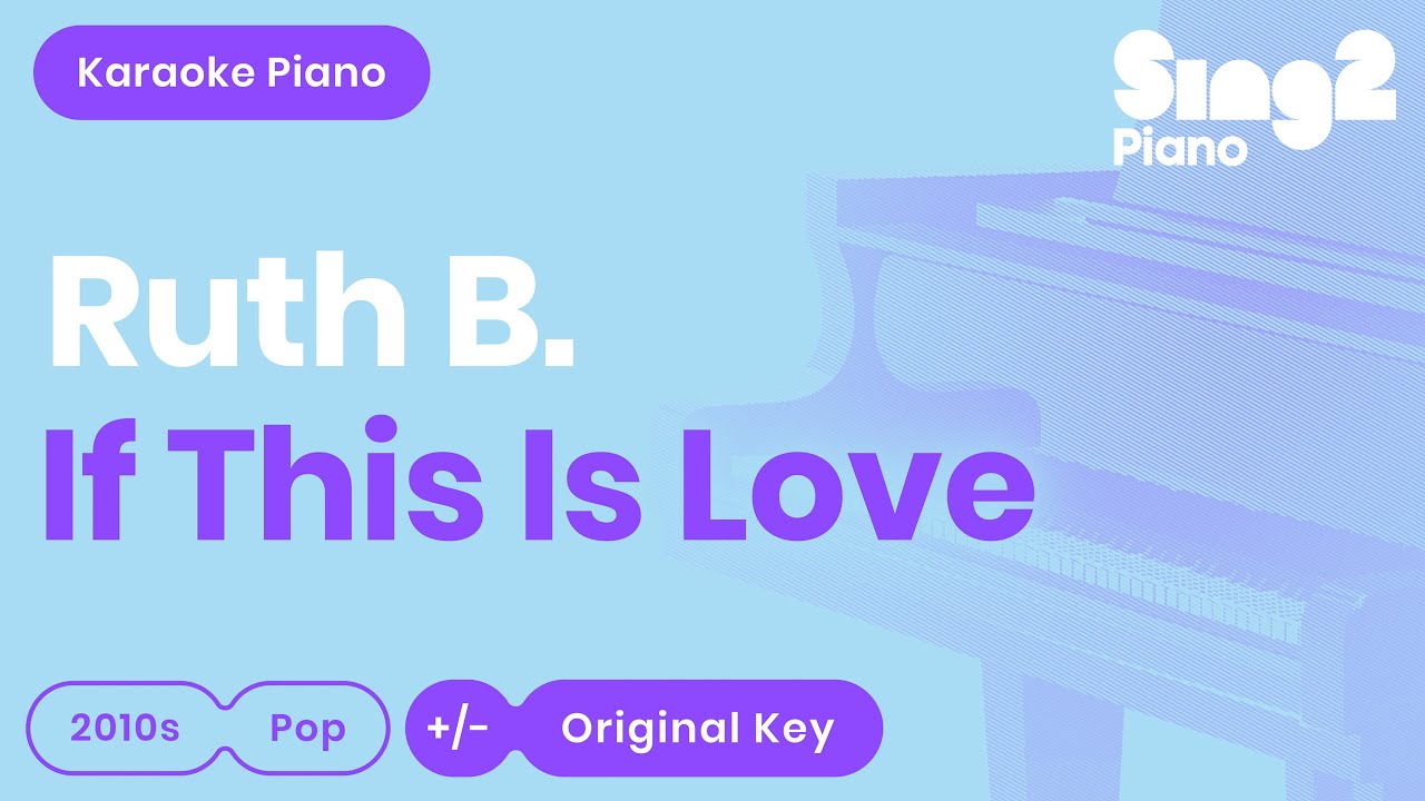 Ruth B. - If This Is Love (Piano Karaoke)