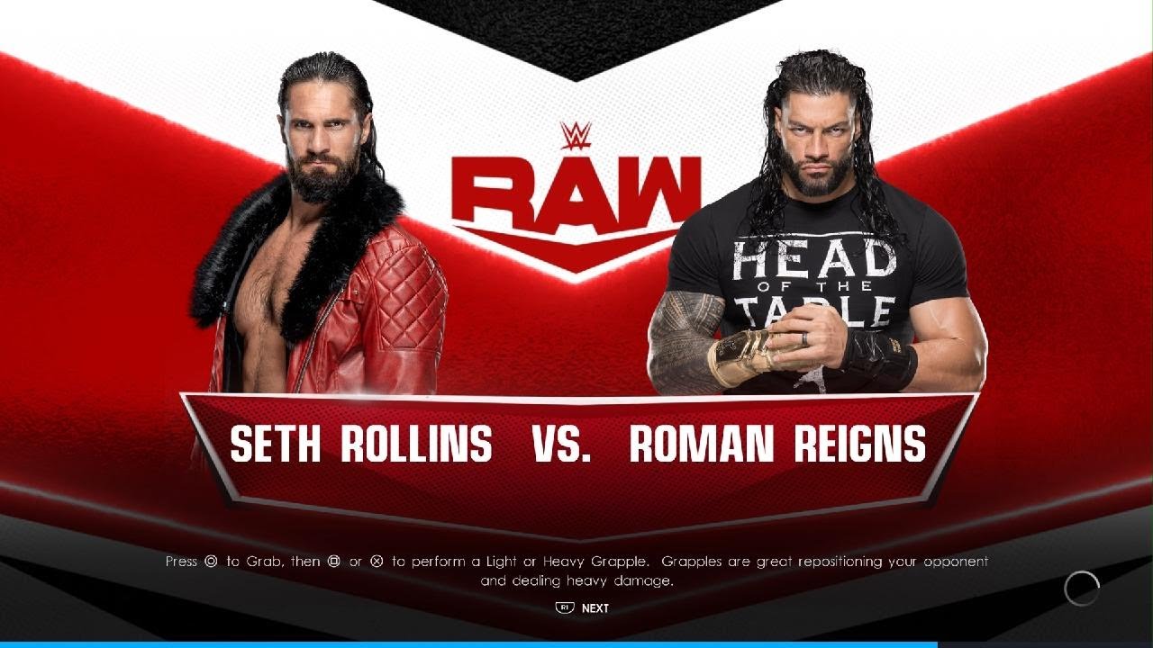 WWE 2K22 Seth Rollins vs Roman Reigns Legend Difficulty