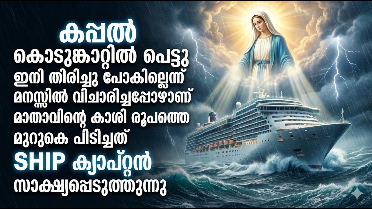 കപ്പൽ കൊടുങ്കാറ്റിൽ പെട്ടു ഇനി തിരിച്ചു പോകില്ലെന്ന് മനസ്സിൽ വിചാരിച്ചപ്പോഴാണ് മാതാവിന്റെ കാശി