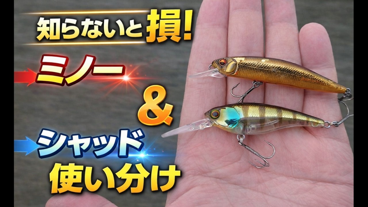 ミノーとシャッドの使い分け！【川スモール】【Black bass】【冬】【春】【3月】