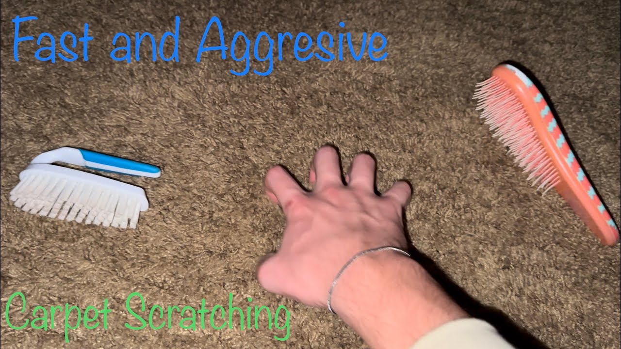 ASMR| Best Fast/Aggressive Carpet Scratching With New Brushes(Part 3)