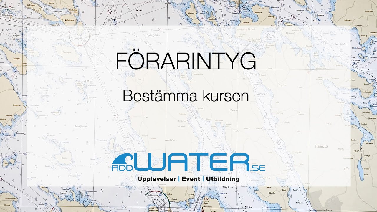 Förarintyg - Bestämma kursen