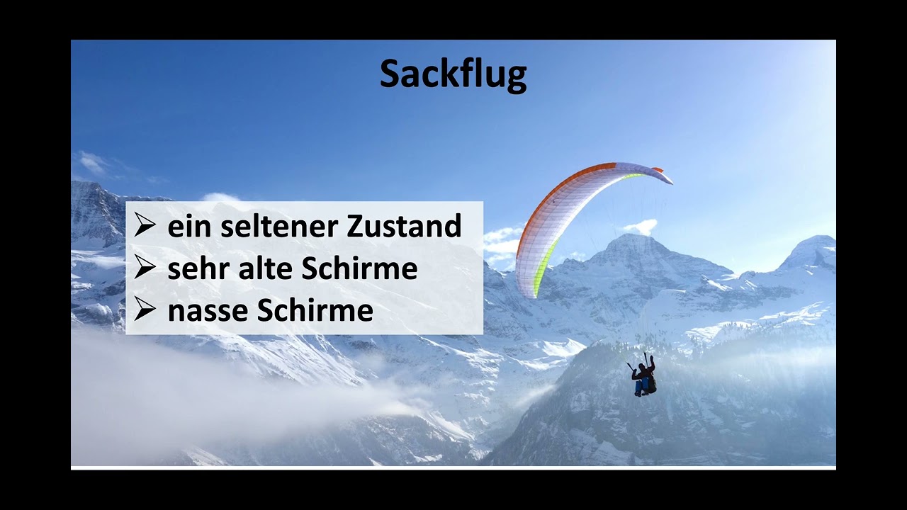 Sackflug | Flugschule Jura Thal | Gleitschirm