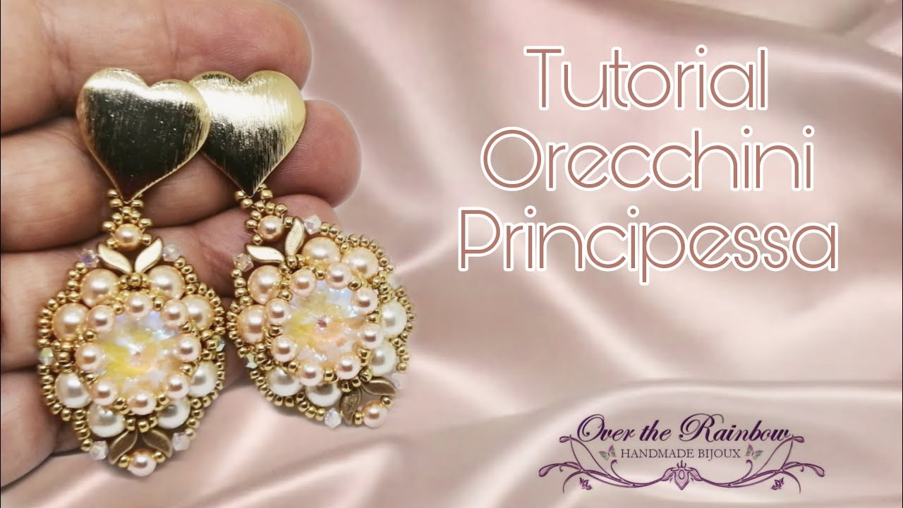 Orecchini con Perle e Cristalli Swarovski. Tutorial Orecchini Principessa