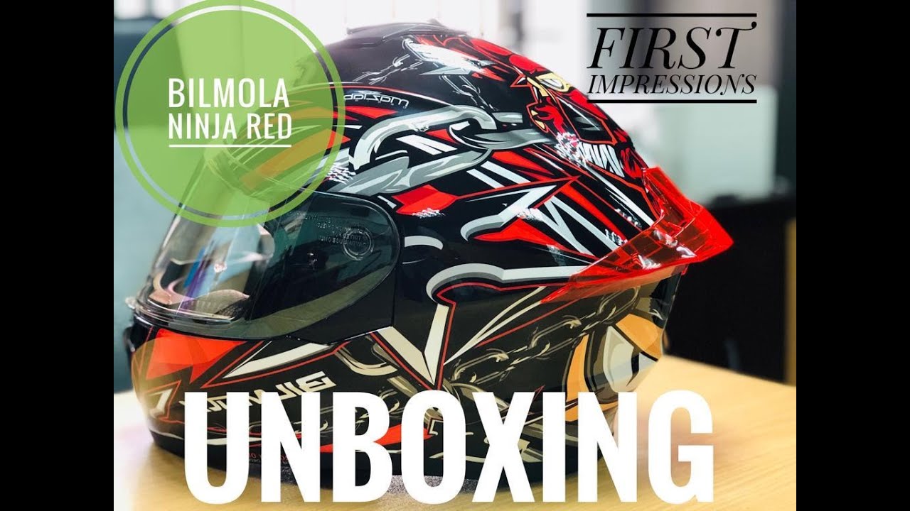 UNBOXING BILMOLA NINJA RED | My New Helmet | Farhan Hasmi | Motor Vlog
