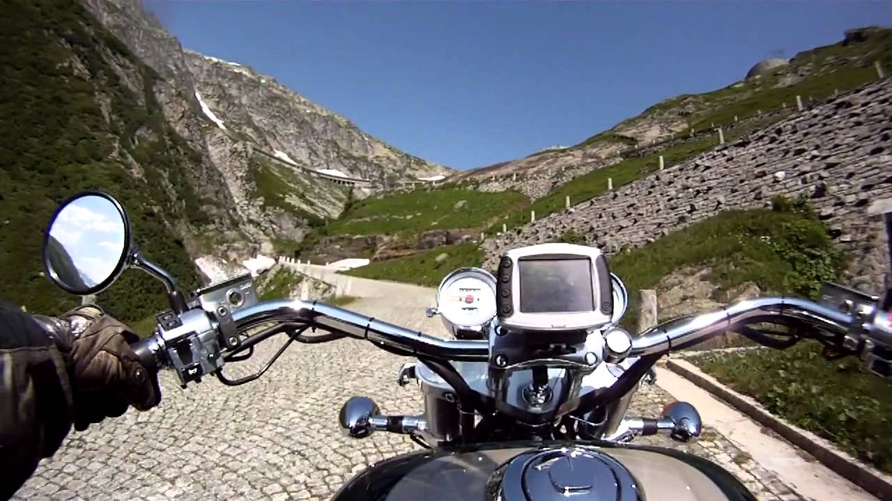 Gotthard Pass Südseite Tremola, Honda GL 1500 F6C Valkyrie