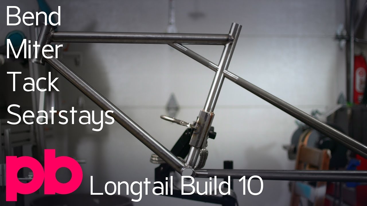 Longtail Bicycle Frame Build 10 - Bend Miter and Tack Seatstays