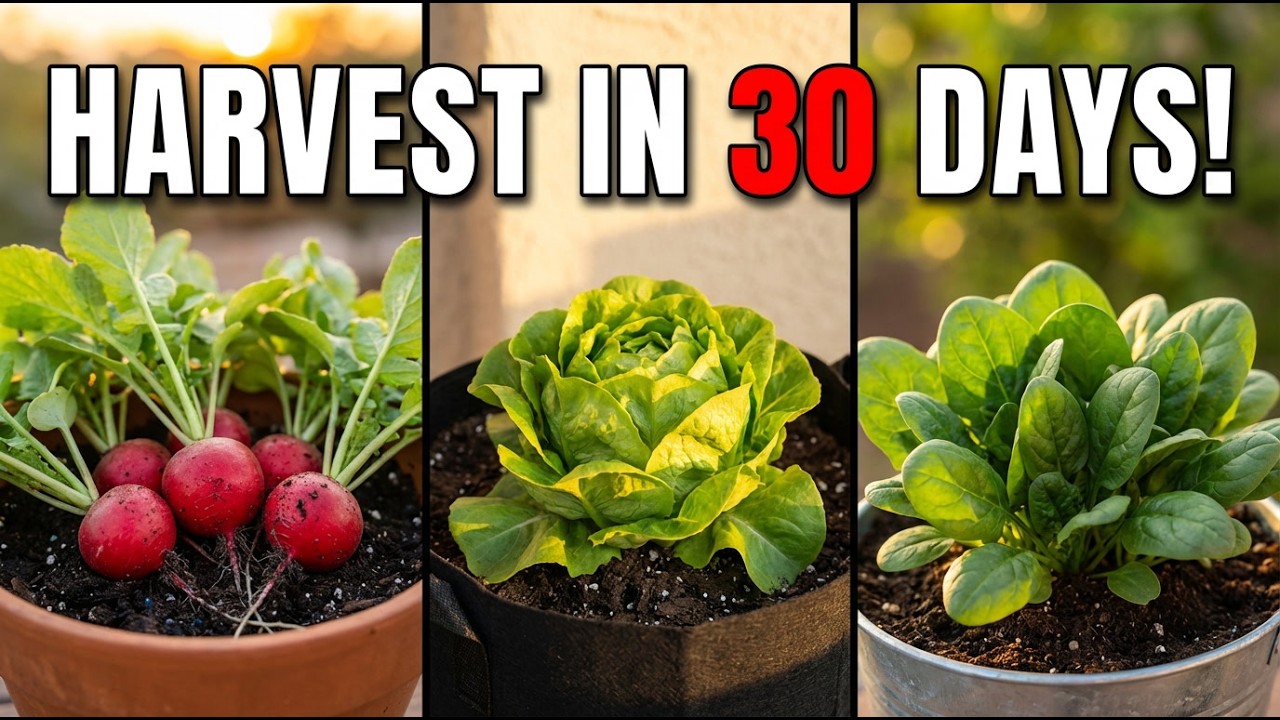 20 Fast Growing Veggies You Can Harvest in Under 30 Days!