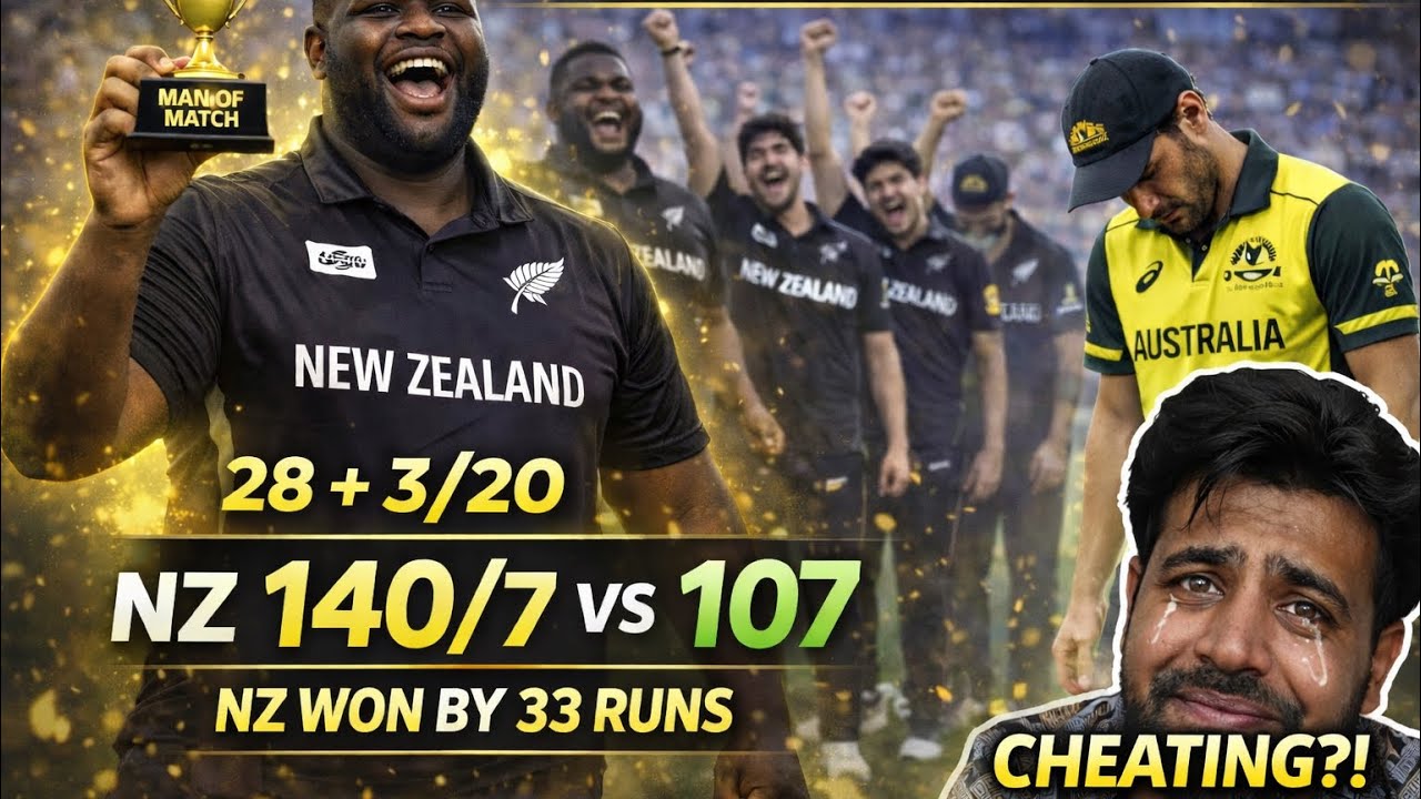 Rahkeem Cornwall DESTROYS Australia! 😱 | NZ vs AUS T20 | 140/7 vs 107 | Man of the Match