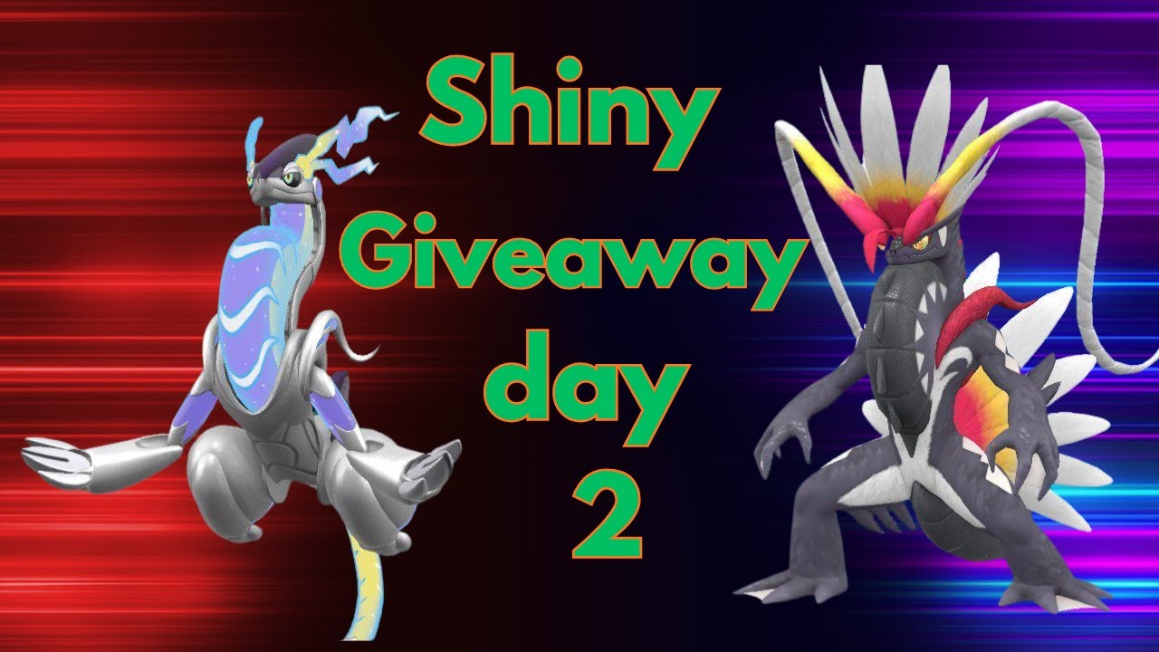 Shiny Koraidon and Miraidon giveaway in Pokemon scarlet and violet live day 2