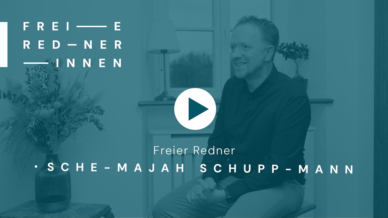 Freier Redner Schemajah Schuppmann aus Essen für Eure Freie Trauung, Trauerfeier o. Willkommensfest