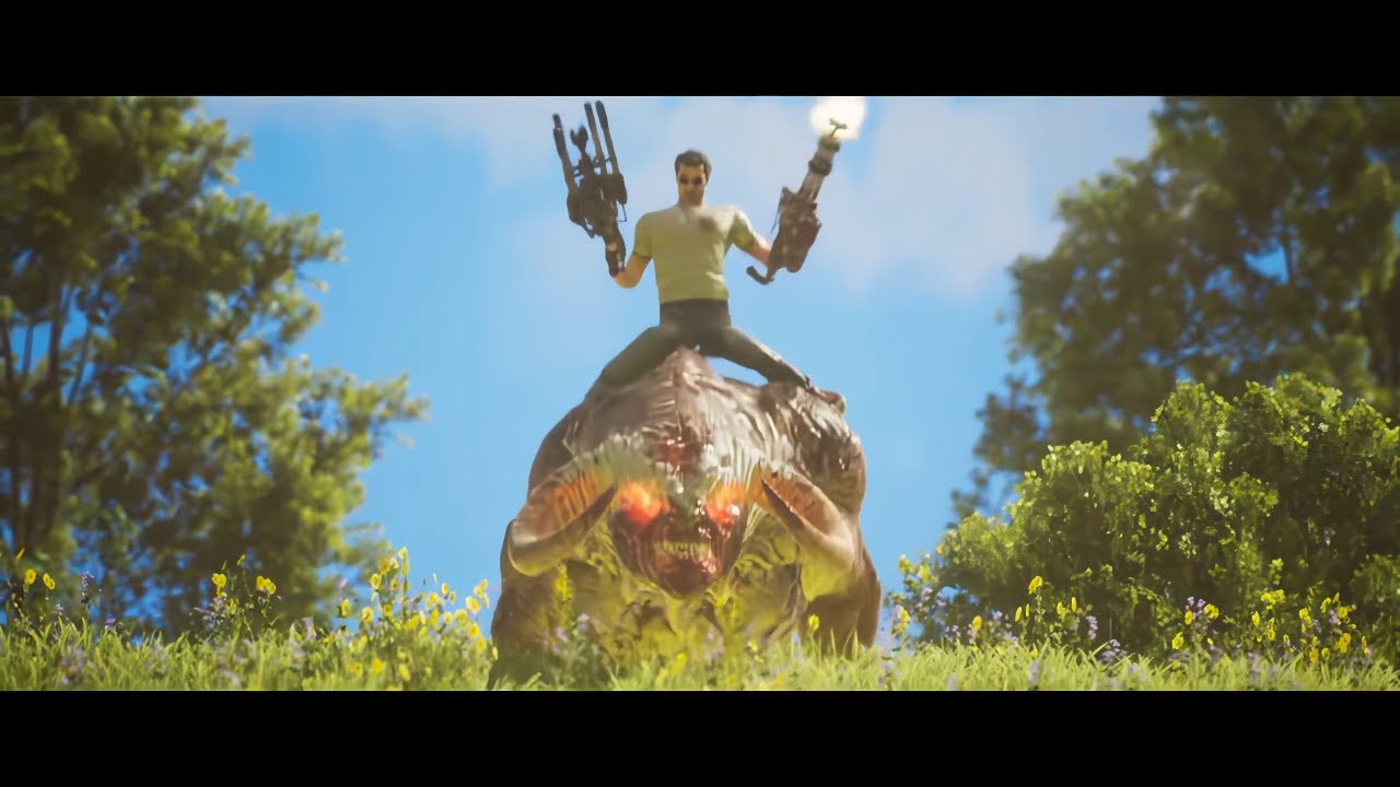 Serious Sam 4: Planet Badass - Official Cinematic Trailer 4K (улучшенный с помощью AI)