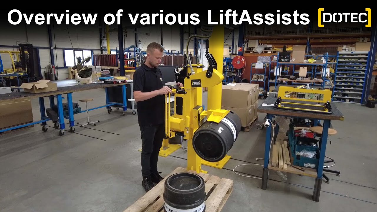 Handling equipment, overview of various LiftAssists - Dotec